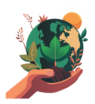 Hand with world