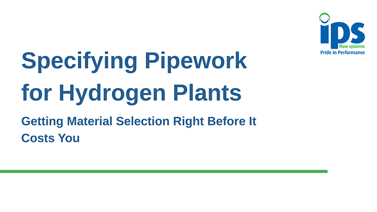 Specifying Pipework for Hydrogen Plants